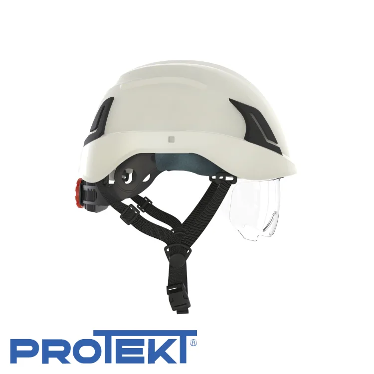 PROTEKT Casque de sécurité - ATRA 50 - blanc, integraal intrekbaar visière - EN 397