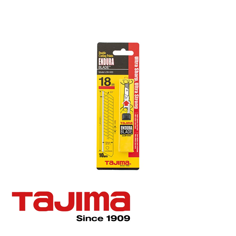 Lames de rechange - 15 segments, prix par 10 pc. - 18 x 0,50 mm - TAJIMA