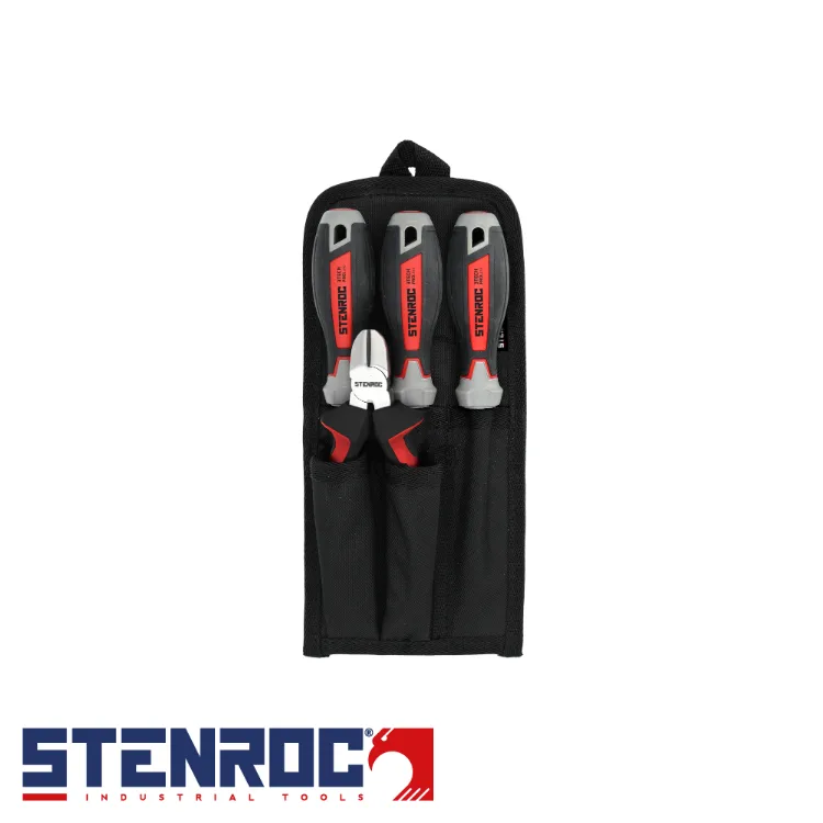 Set de pinces et tournevis - DUOTECH, 3TECH, 4 pièces, housse - STENROC