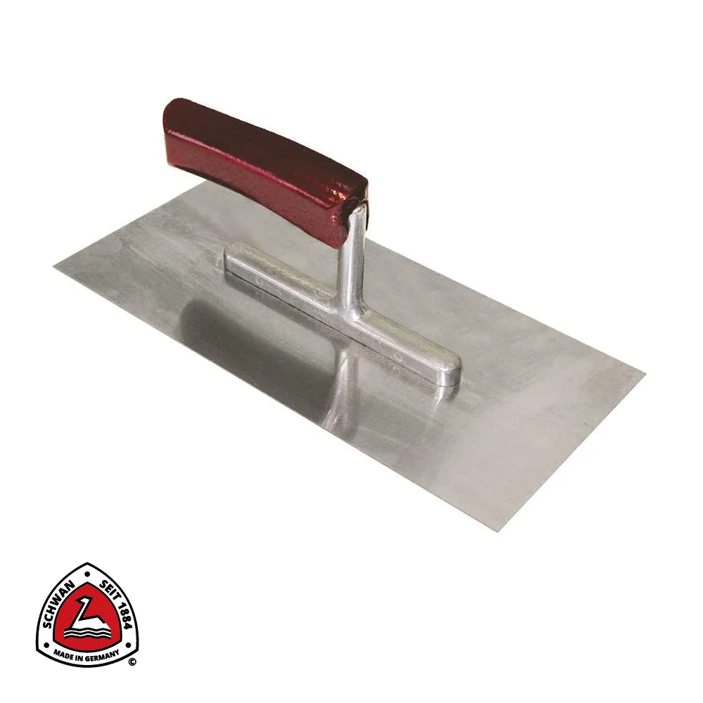 Plâtresse - standard, acier, manche bois courbé - 280 x 130 x 0,7 mm - SCHWAN