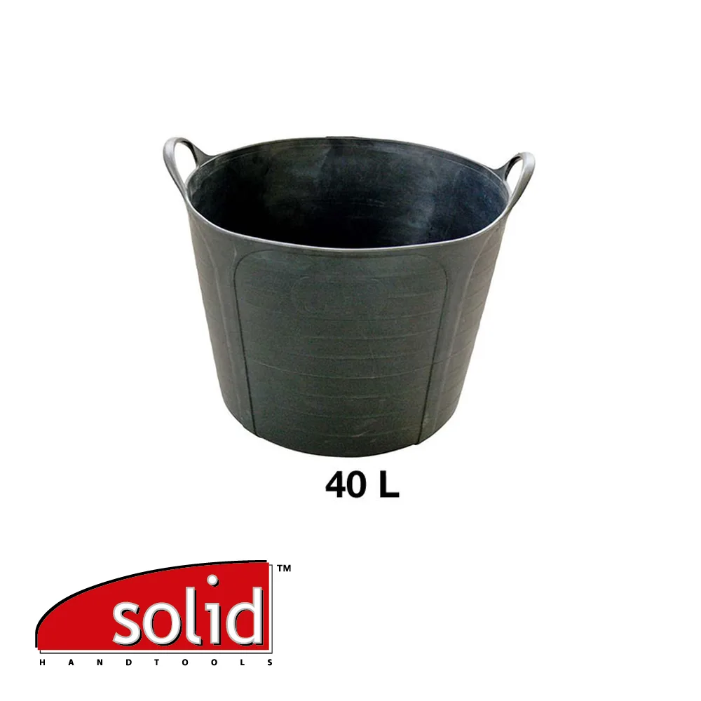 Cuvelle - MULTI-FLEX, caoutchouc, noir - 40 L - SOLID