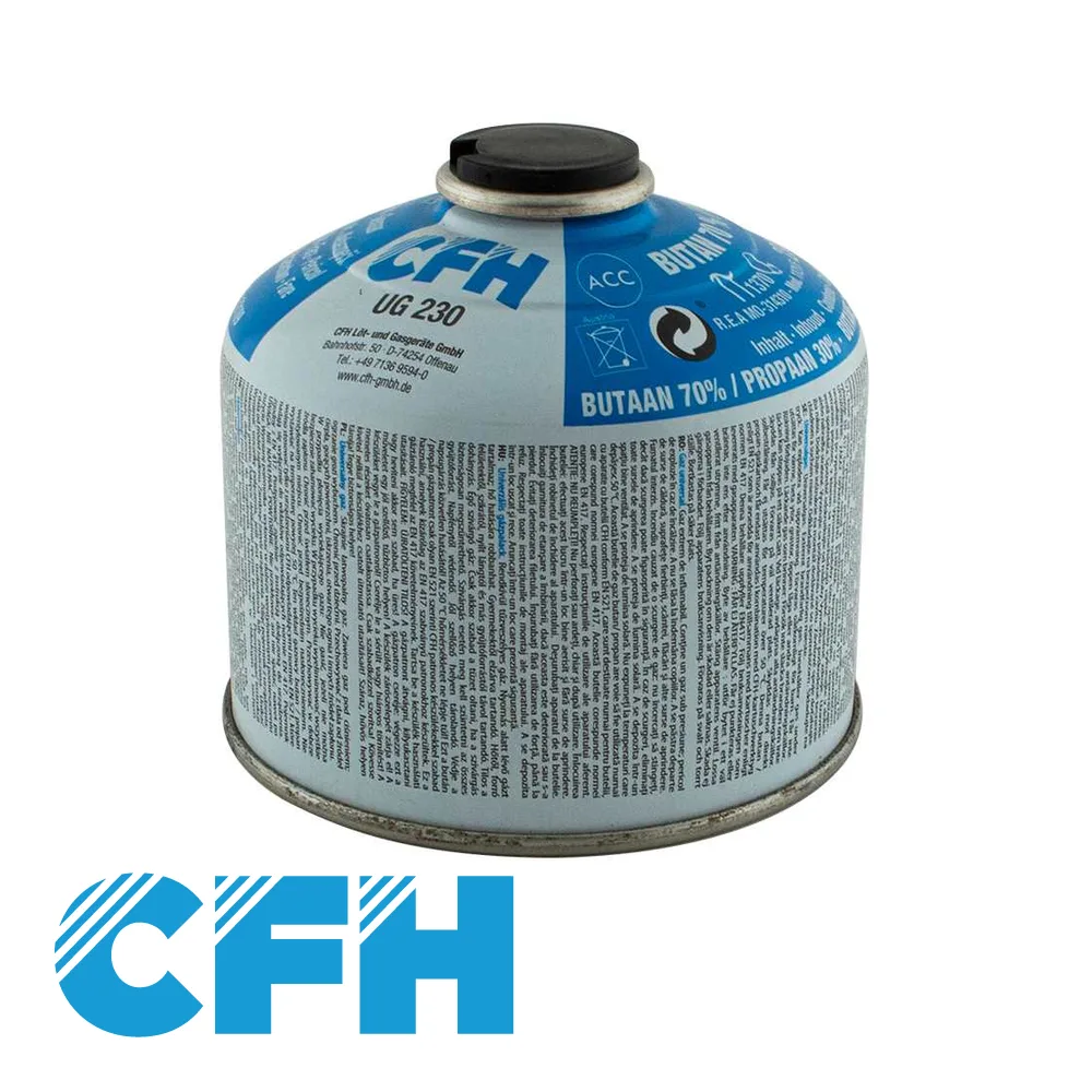 Cartouche de gaz - UG 230, 30% propane, 70% butaan - 230 gr - CFH