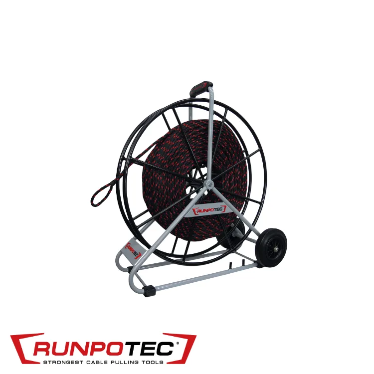RUNPOTEC Corde de traction - polyester, incl. enrouleur acier - Ø 10 mm x 120 m