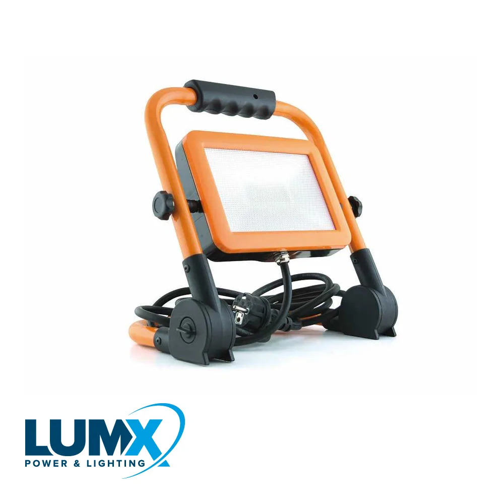 Lampe de chantier LED - F-30, pliable, 30 W, IP 65 - H07RN-F, 3 m - LUMX
