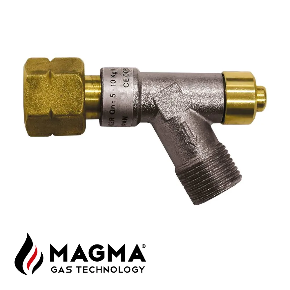 MAGMA Valve de rupture - avec bouton de remise à zero, sortie 3/8''L, 1,5-4 bar, 10-14 kg/h