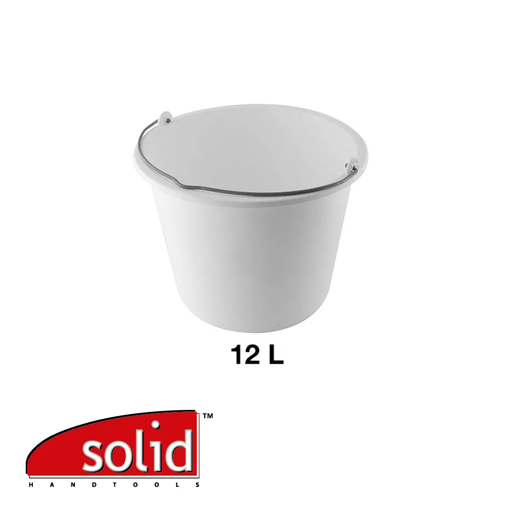 Seau à plâtre - PE, blanc, - 12 L - SOLID