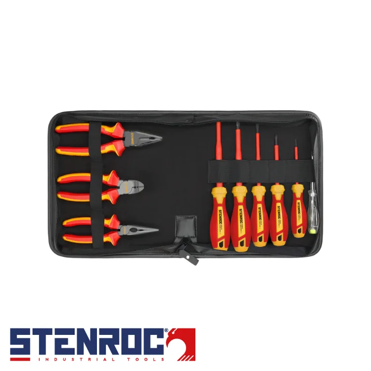 STENROC Set de pinces et tournevis - DUOTECH, 3TECH 1000V, 9 pièces, housse (EX CF F99-18-W09PH)