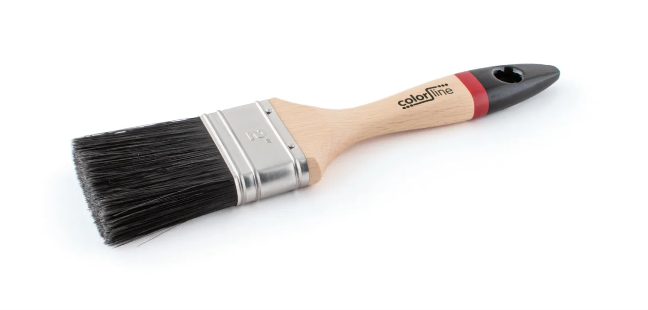 COLOR LINE Brosse de peintre - PRO, plate, fibres mixtes noires - 64 mm - OIL / ALL