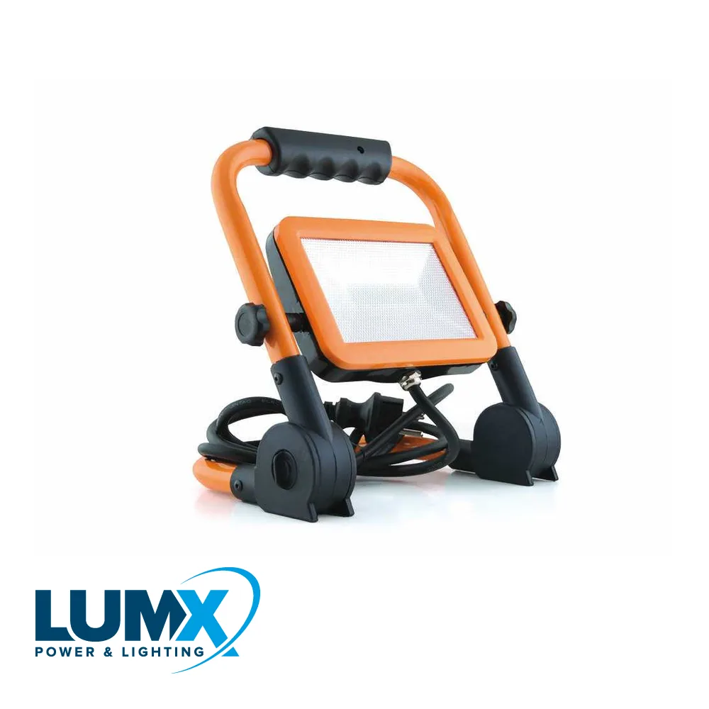 Lampe de chantier LED - F-20, pliable, 20 W, IP 65 - H07RN-F, 1,5 m - LUMX