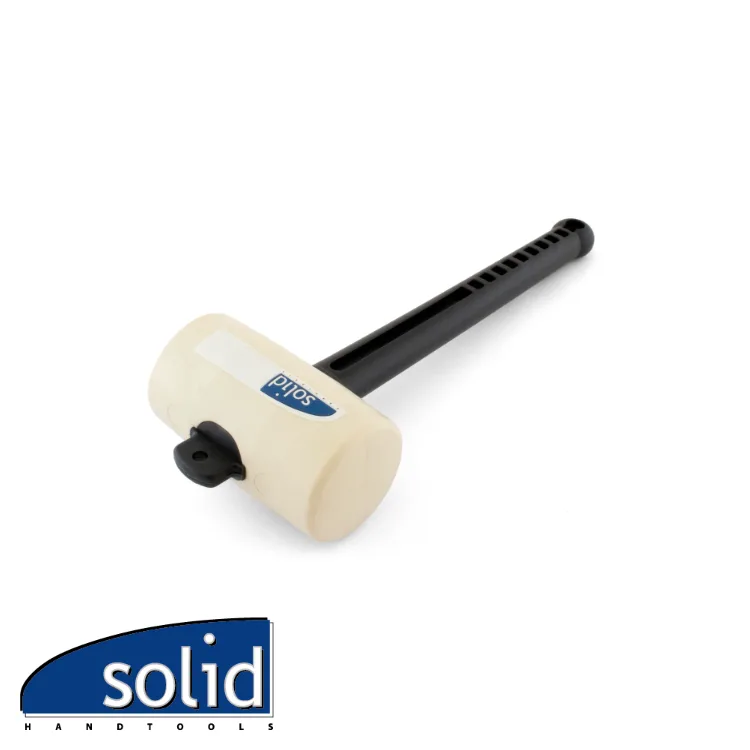 Maillet - plastique, poignée PVC, soft, blanc, nr. 3 - 650 gr - SOLID