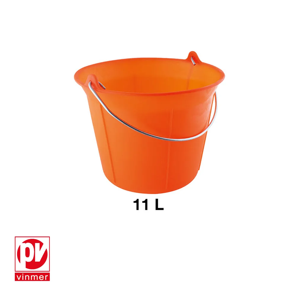 Seau de maçon - PRO, PE, orange fluo - 11 L - VINMER