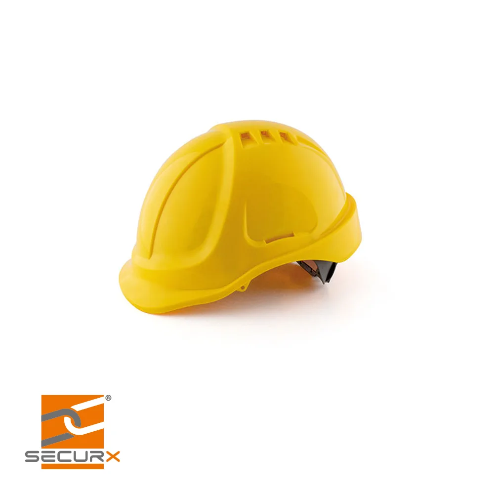Casque de sécurité - jaune, serrage slide-lock, EN 397 - SECURX