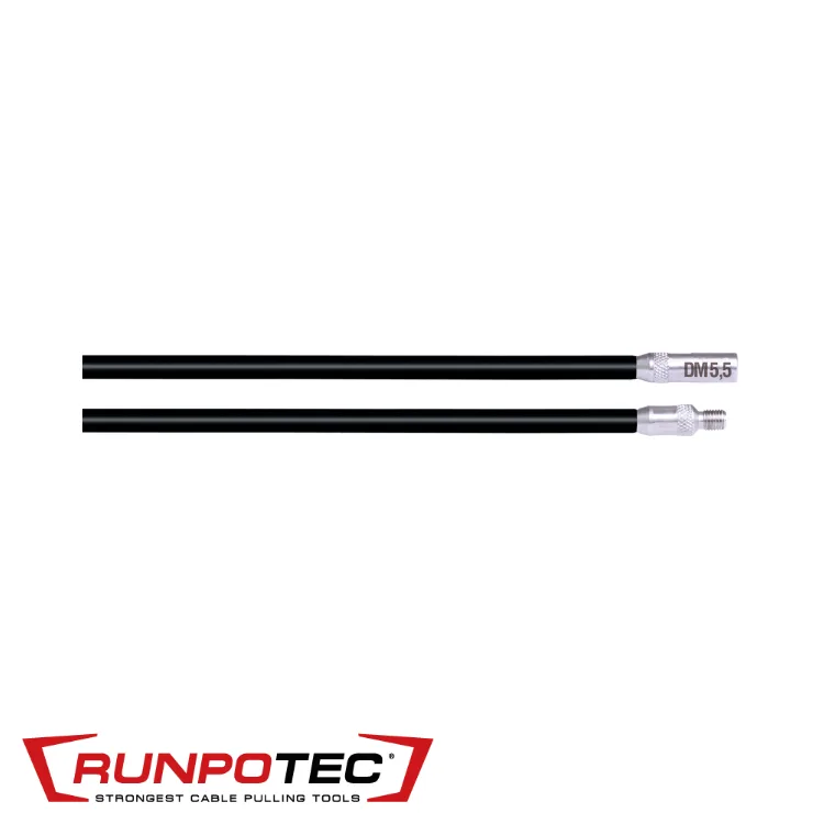 RUNPOTEC Baguette en fibre - pour RUNPOSTICKS, zwart, medium, prix par 2 pc. - Ø 5,5 mm x 1,00 m