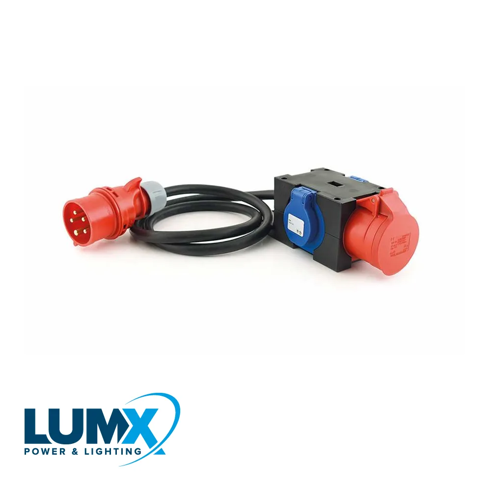 LUMX CEE box - ST ANTON, PCE 9430203, in: CEE 16A 5P, out: CEE 16A 5P, 2x16A (BE/FR), H07RN-F 1,5m