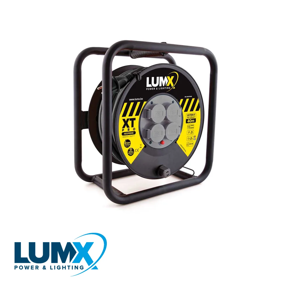 Enrouleur - XT-PRO, H07RN-F néoprène, 3G 2,5 mm²- 40 m - LUMX