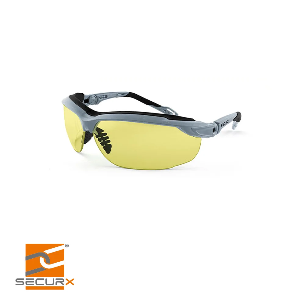 Lunettes de sécurité - ERIS YELLOW, PC+, AS, AF, UV, HV - SECURX
