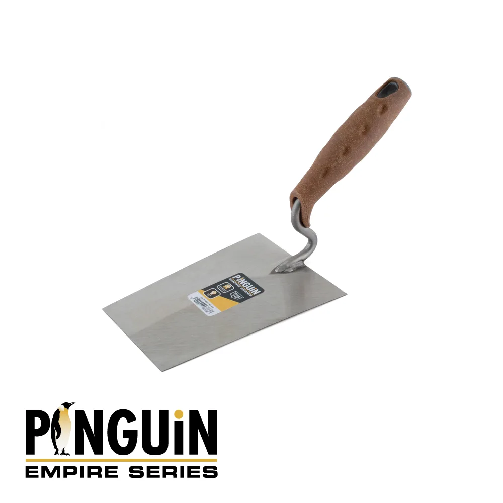 Truelle de plâtrier - inox soudé, poignée liège - 180 mm - PINGUIN EMPIRE