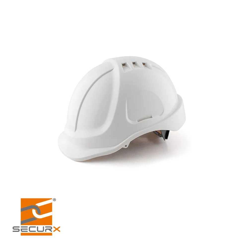 Casque de sécurité - blanc, serrage slide-lock , EN 397 - SECURX