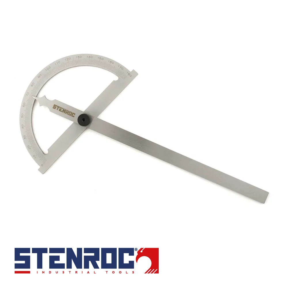Rapporteur d'angle - 0-180° - 200 x 300 mm - STENROC