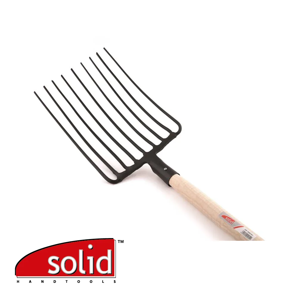 Fourche à cailloux - 9 dents, sans manche - 350 x 270 mm - SOLID