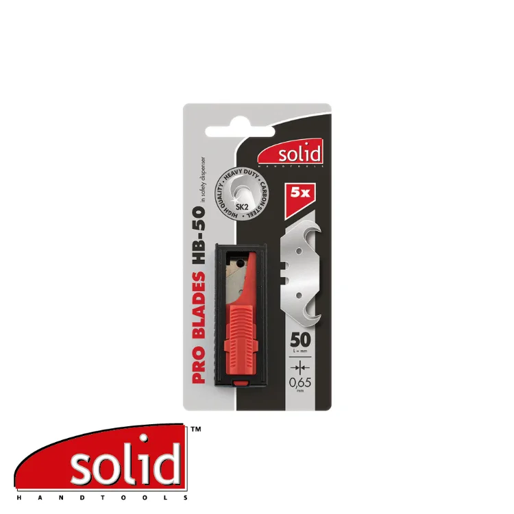 Lames double crochets - HB-50, PRO, prix par 5 pc. - 50 x 0,65 x 19 mm - SOLID