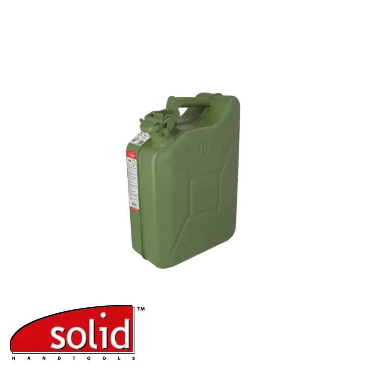 SOLID Jerrican - métal, pour essence, vert, verrou de sécurité - 10 L (EX DR 11232)
