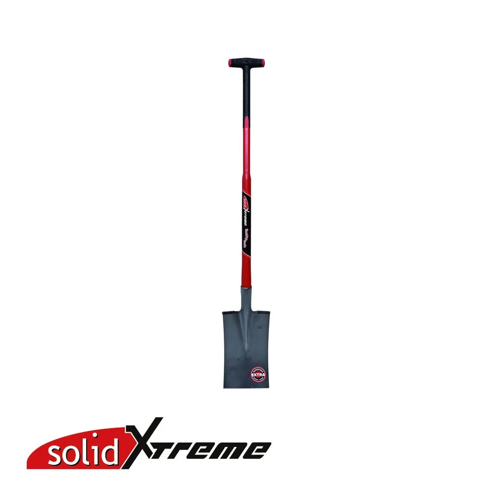 SOLID XTREME Bêche - à rebords, modèle Charleroi, 300 mm, manche-T fibre - 900 mm