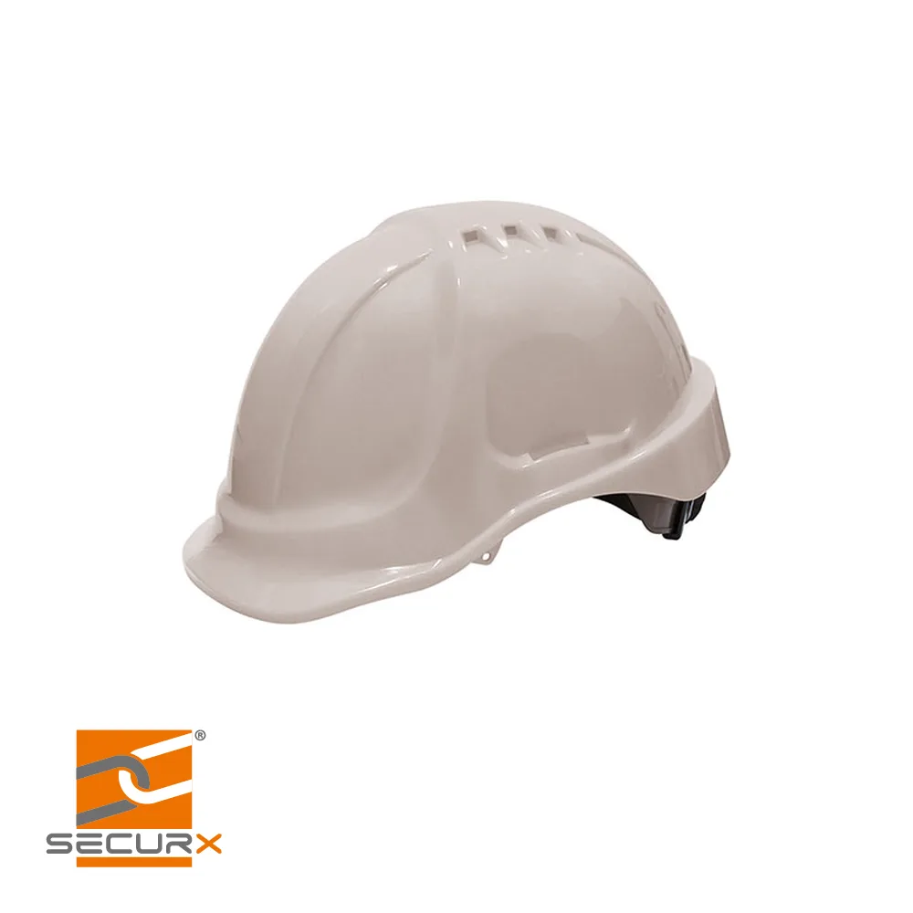 Casque de sécurité - blanc, serrage turn-lock, EN 397 - SECURX