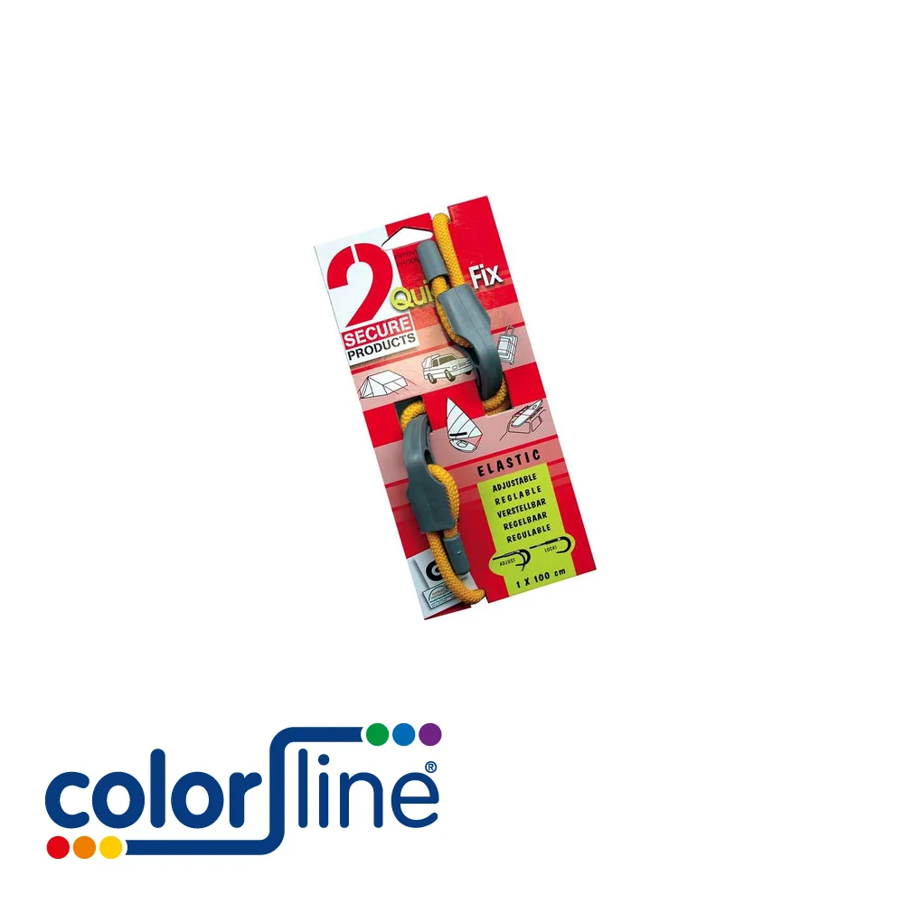 Elastique - QUICK FIX, 2 crochets, autocoinceur - 1 m - COLOR LINE