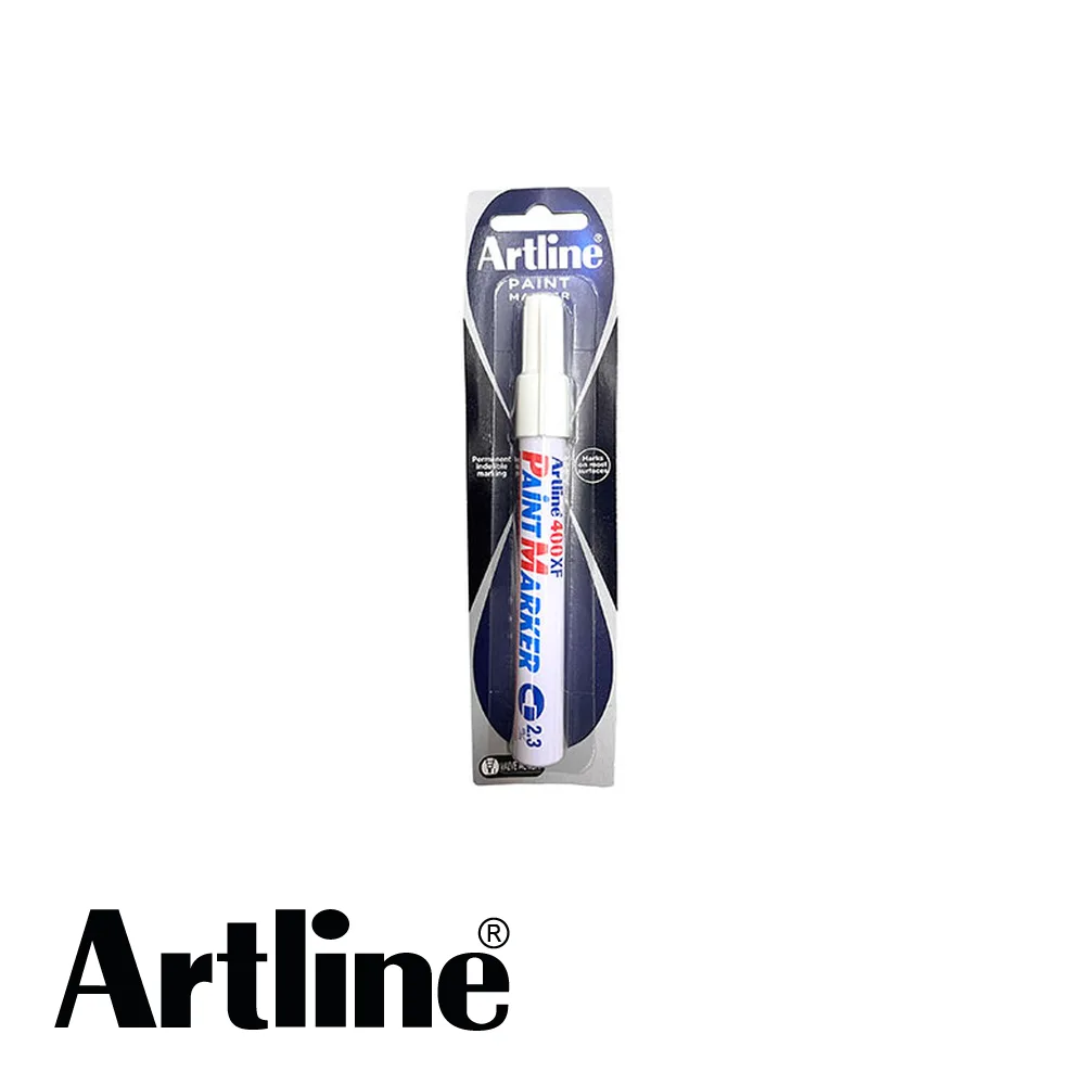 Paint marker - 400 XF, blanc, pointe ronde, blister - 2,3 mm - ARTLINE