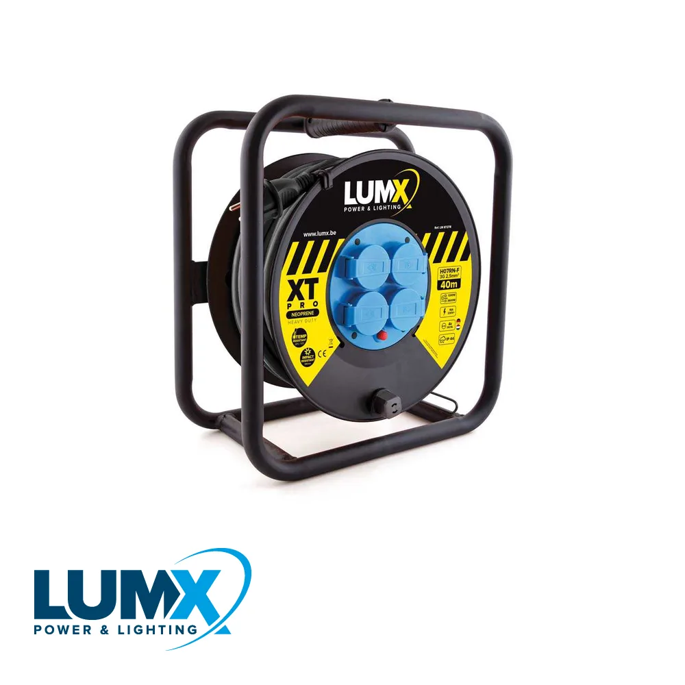 Enrouleur - XT-PRO, DE/LUX/NL, H07RN-F néoprène, 3G 2,5 mm²- 40 m - LUMX