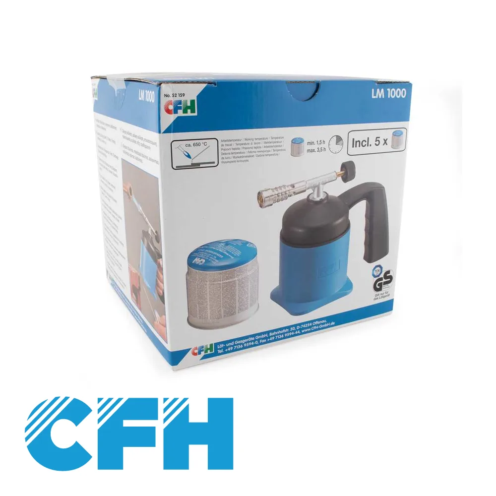 Lampe à souder - LM 1000, 5 cartouches - CFH