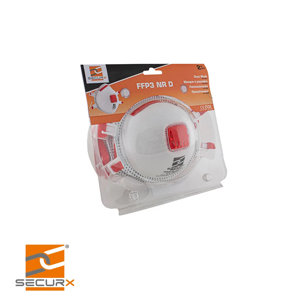 Masque filtrant - FFP3, valve, prix par 2 pc. - SECURX