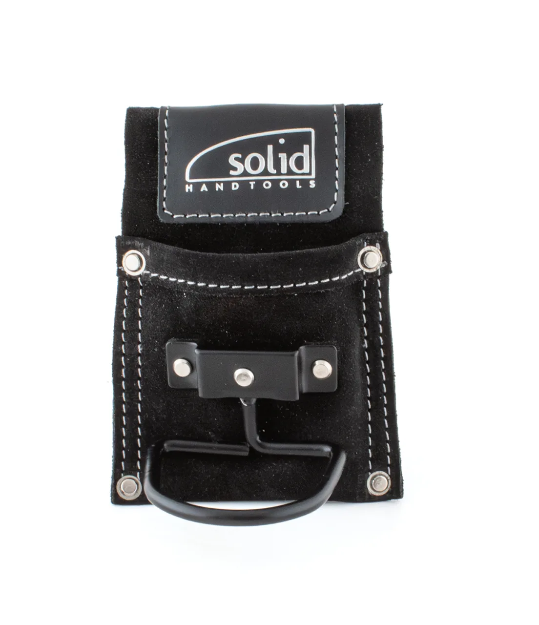 Porte-marteau - LEATHER, boucle métallique oscillant, extra pochette - SOLID