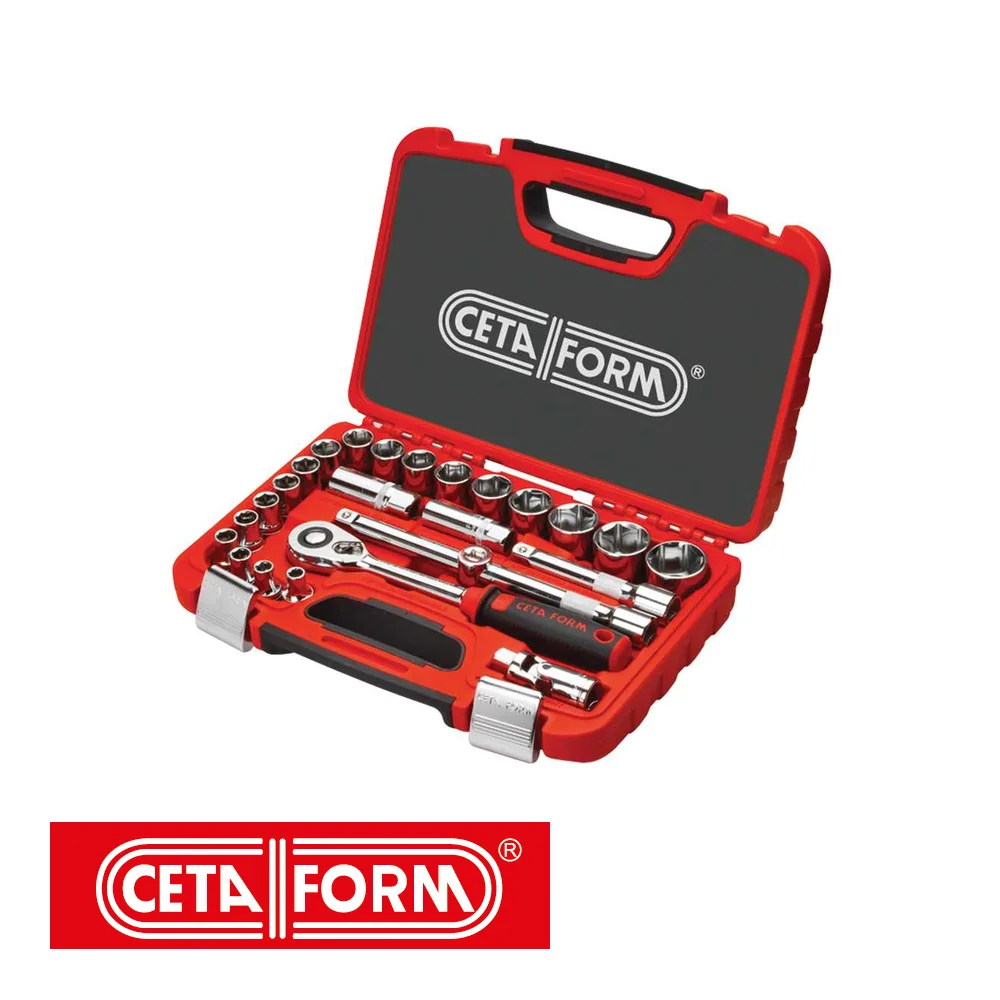 Set de clés à douille - 1/2'', 25 pièces - 8-32 mm - CETAFORM