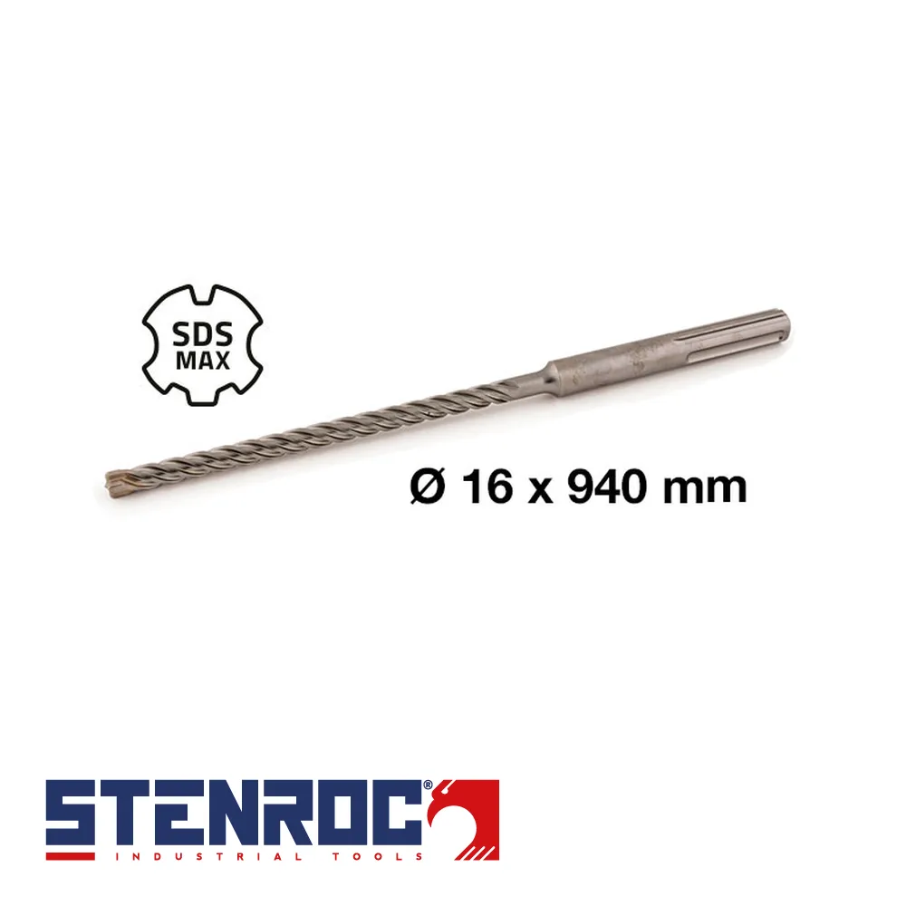 Foret à pierre et béton - SDS-Max Premium 4-Cutter - 16 x 940 mm - STENROC