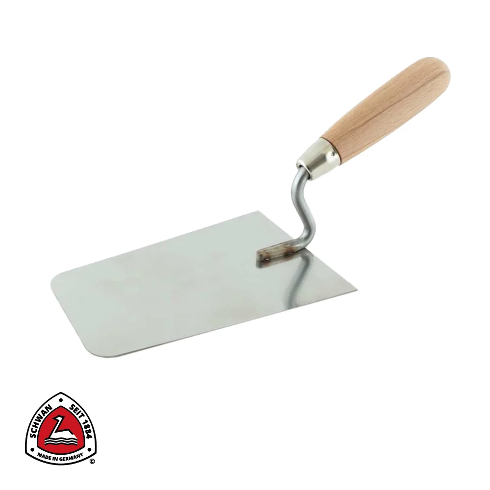 Truelle de plâtrier - inox, coins arrondis - 180 x 125/95 x 1,0 mm - SCHWAN