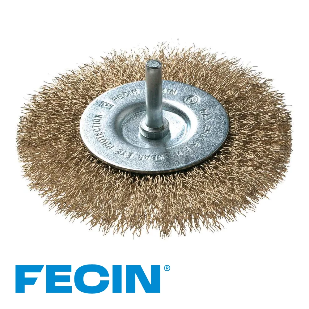 FECIN Brosse disque - type BE, tige 6 mm, laitonné, 0,30 mm, blister - Ø 60 mm