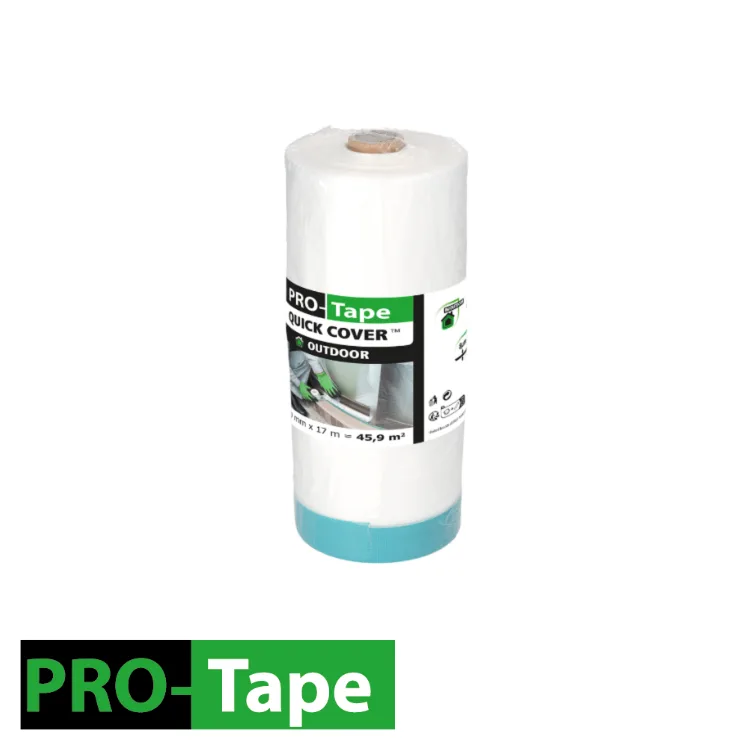 PRO-TAPE Film de masquage - QUICK COVER, indoor, outdoor - 2700 mm x 17 m (EX ST 6413070)