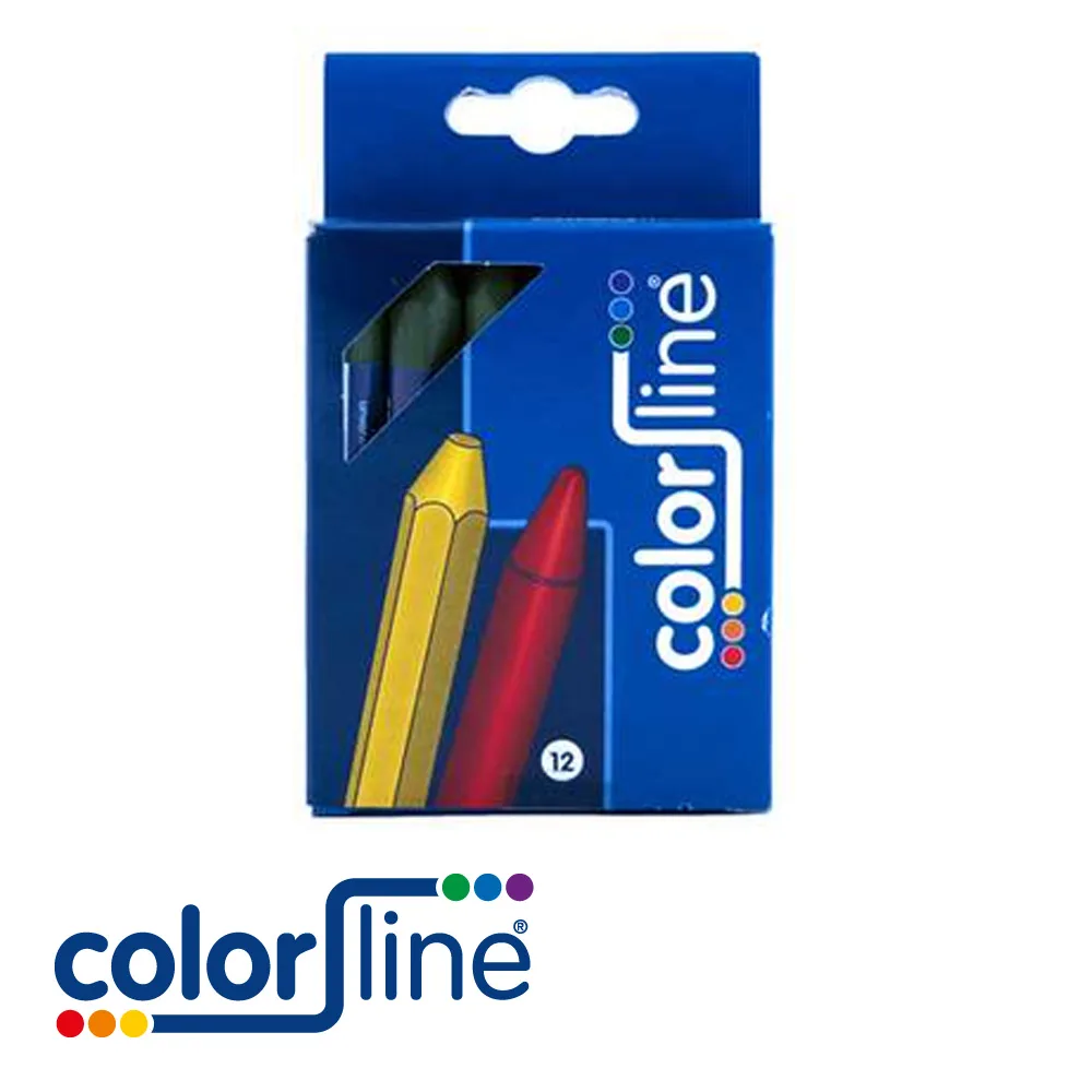 COLOR LINE Craie de cire - hexagonale, enveloppée, vert, prix par 12 pc. - 90 mm