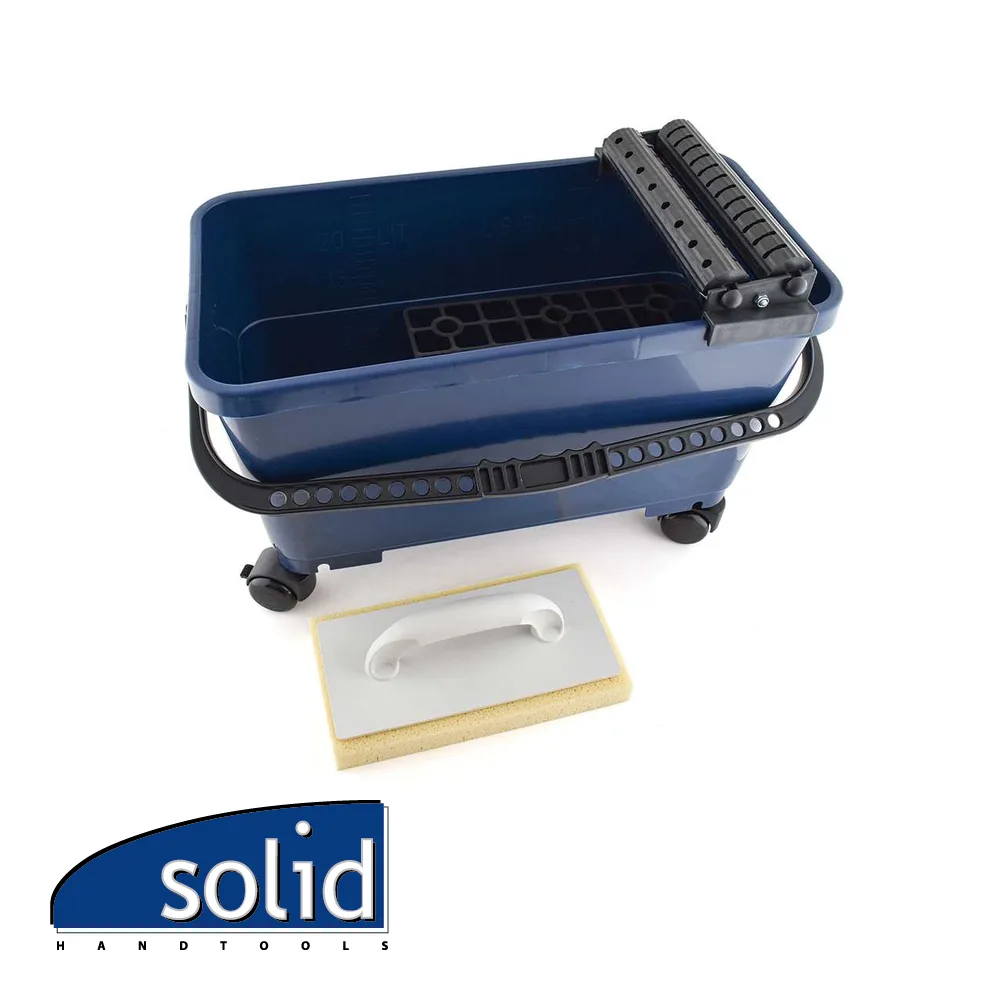 Set de carreleur - 3 rouleaux, grille, platoir - 24 L - SOLID