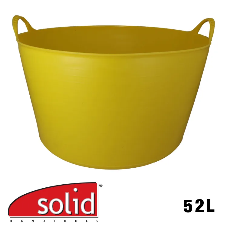 Cuvelle - BUILDER TUBS, flexible, jaune - 52 L - SOLID