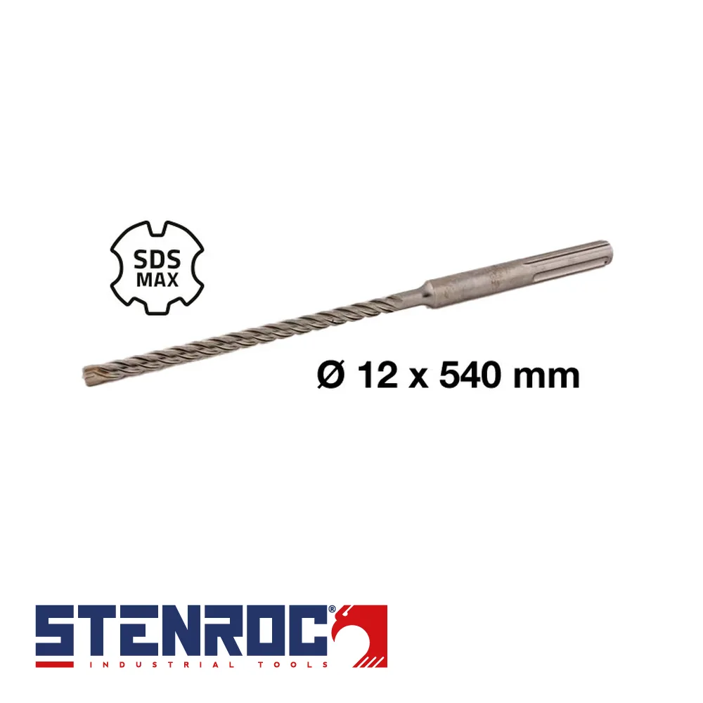 Foret à pierre et béton - SDS-Max Premium 4-Cutter - 12 x 540 mm - STENROC