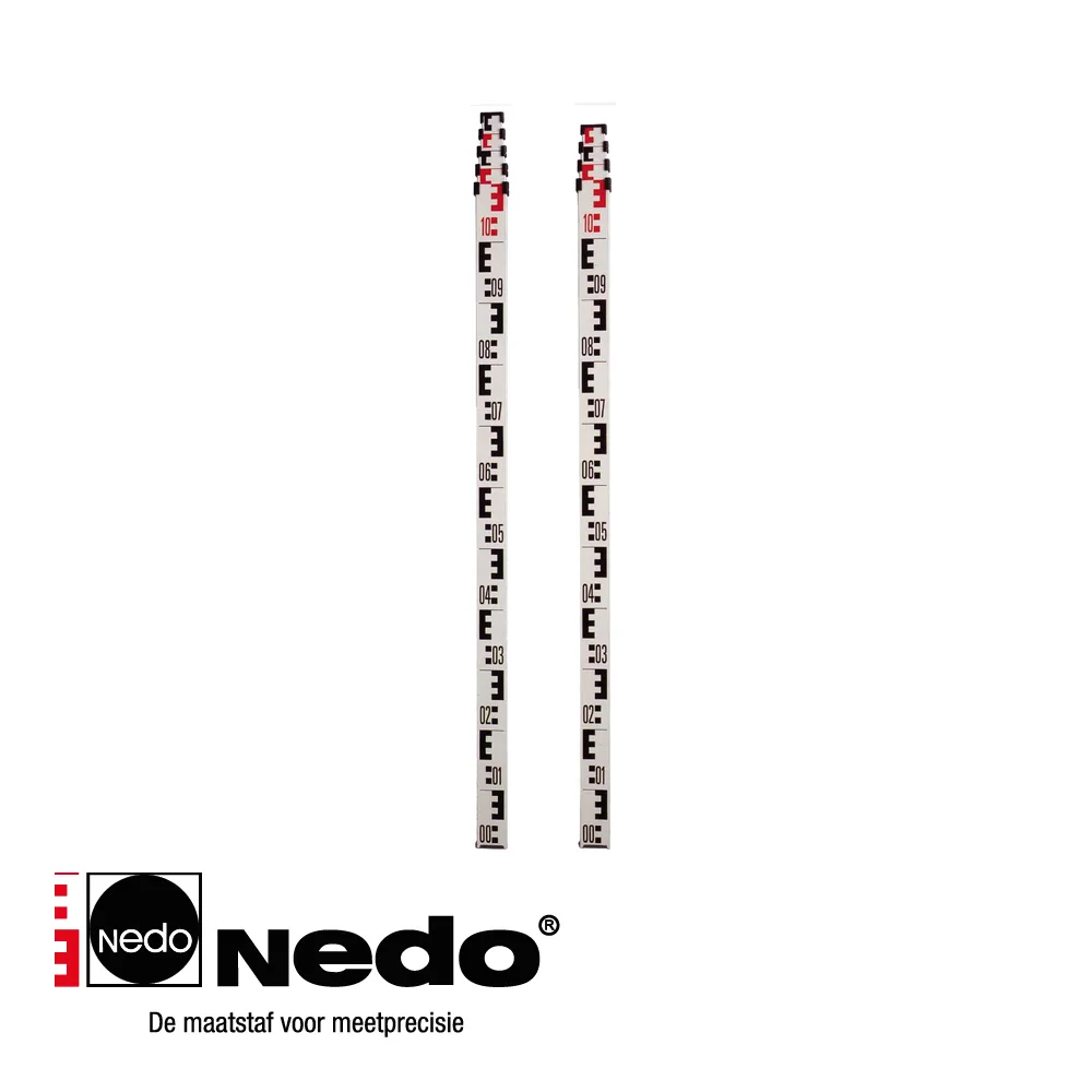 Mire télescopique - alu, fiole, etui - 1,22 -> 4 m - NEDO