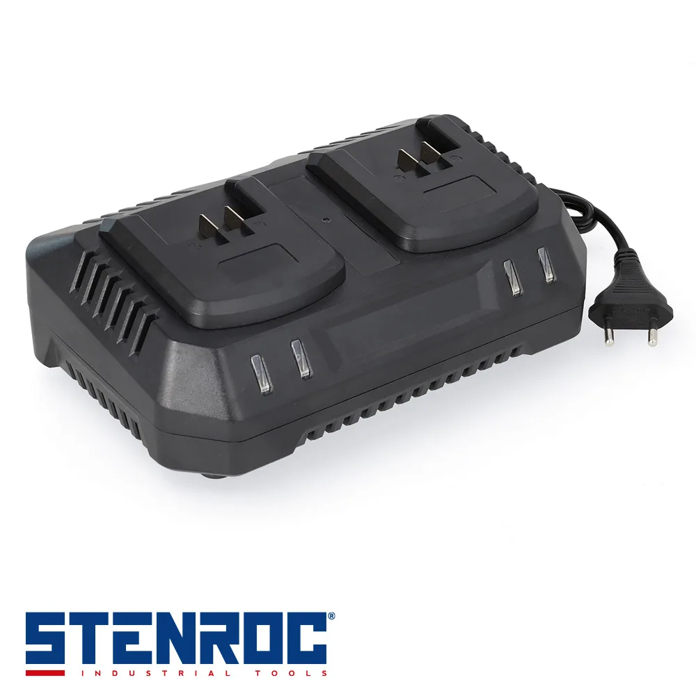 Chargeur de batterie - pour coupe-isolants 2Ah, 4Ah - 2 ports - STENROC