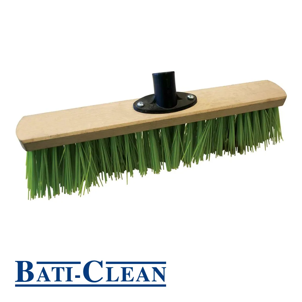 Balai de rue - fibres PVC plats, vert, quick fix - 600 mm - BATI-CLEAN