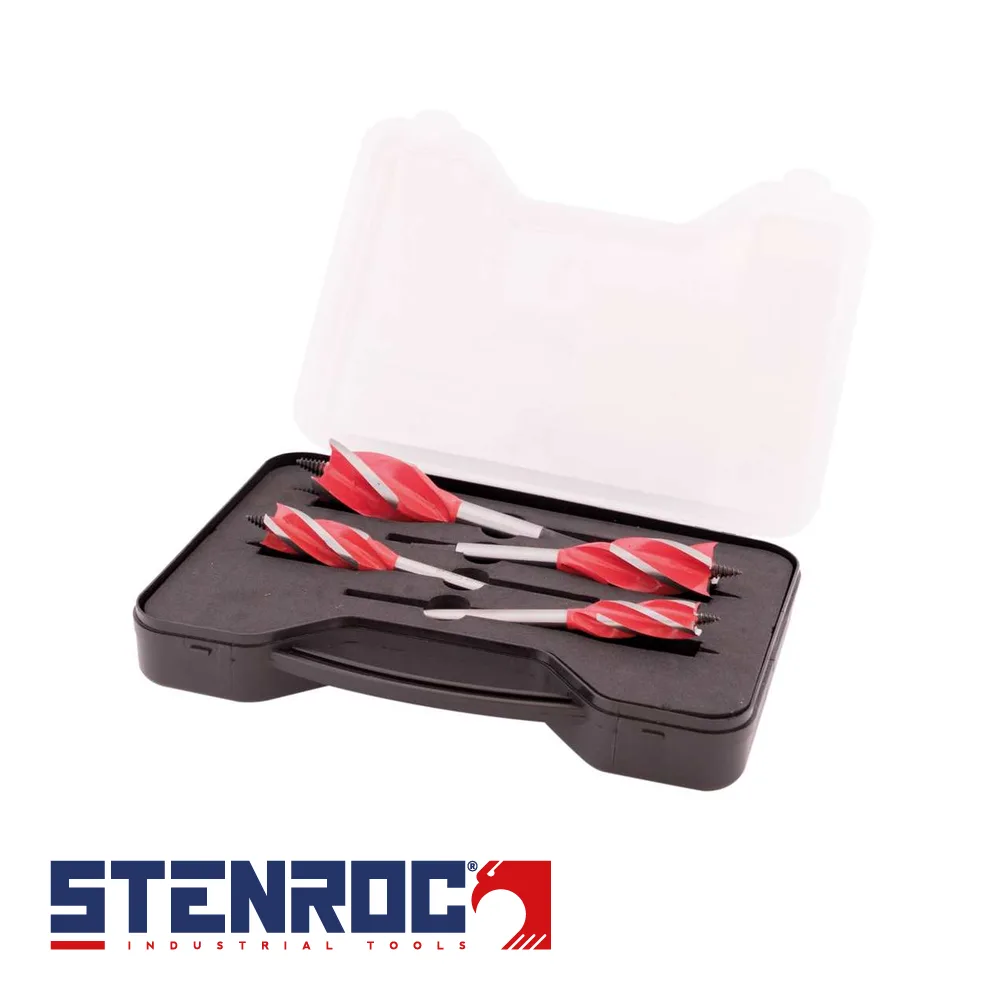 Set de mèches à bois - WOOD TWISTER, 4 pièces, box - 16-32 mm - STENROC