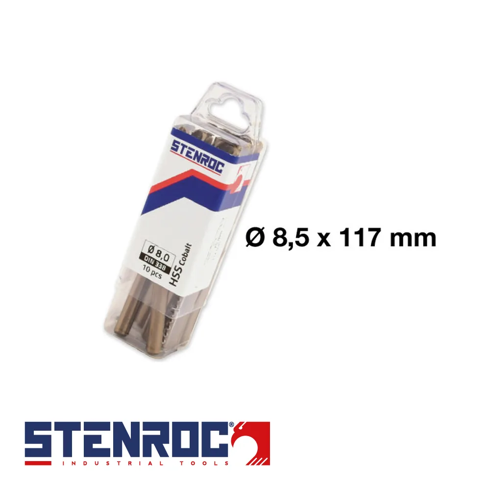 Foret à métaux - HSS-Cobalt DIN 338, box, prix par 10 pc. - 8,5 mm - STENROC
