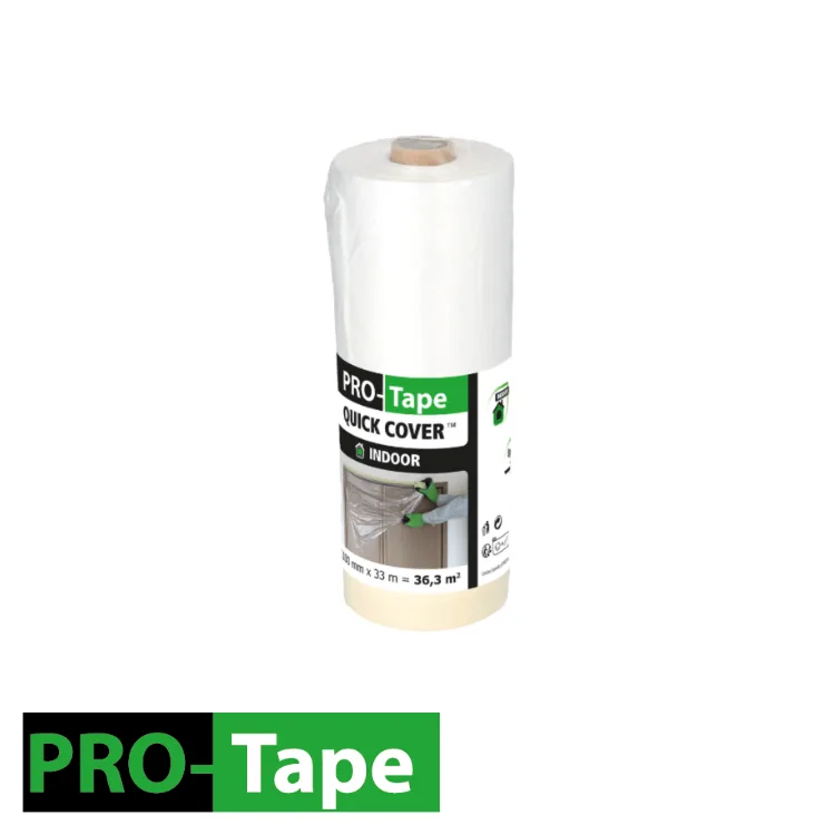 PRO-TAPE Film de masquage - QUICK COVER, indoor - 1100 mm x 33 m (EX ST 6413061)