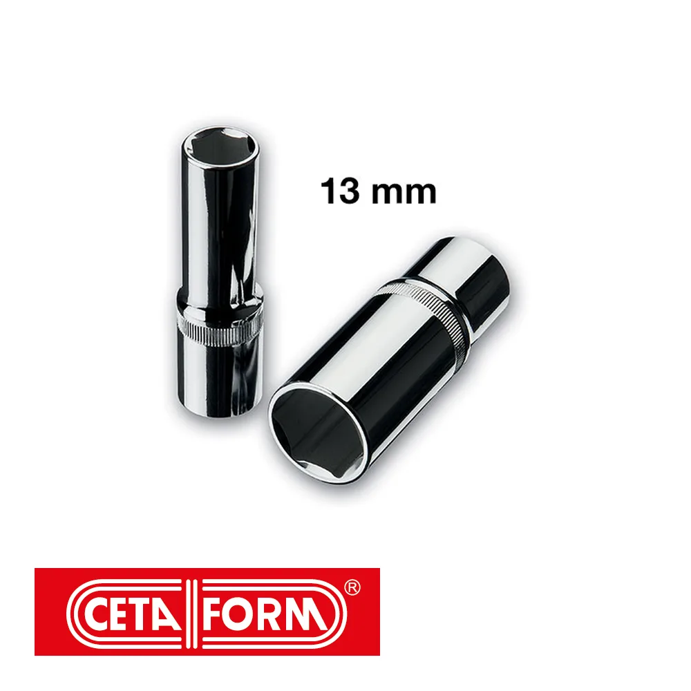 Douille 6-pans - 1/2", longue, sur carte - 13 mm - CETAFORM